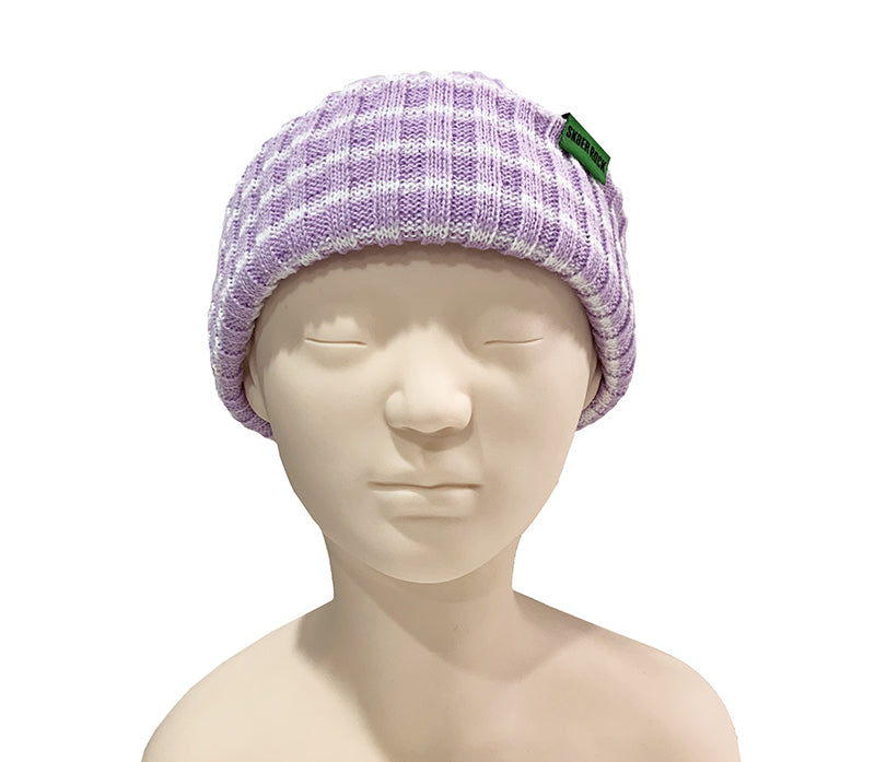 STRIPE LOGO BEANIE LAVENDER