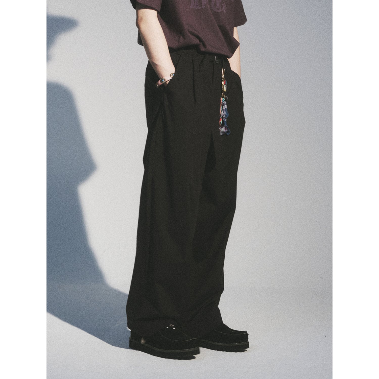 MATIX RELAXED BELTED PANTS_BK