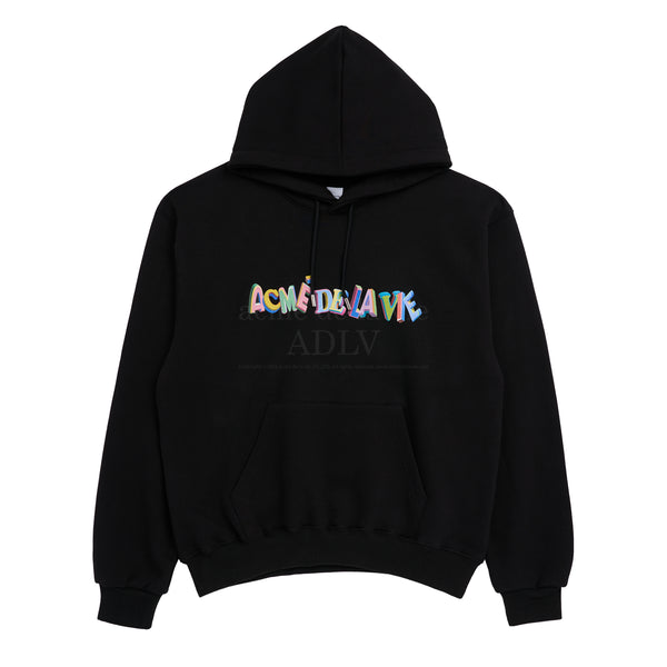 3Dクレヨンアートワークフーディー / 3D CRAYON ARTWORK HOODIE BLACK