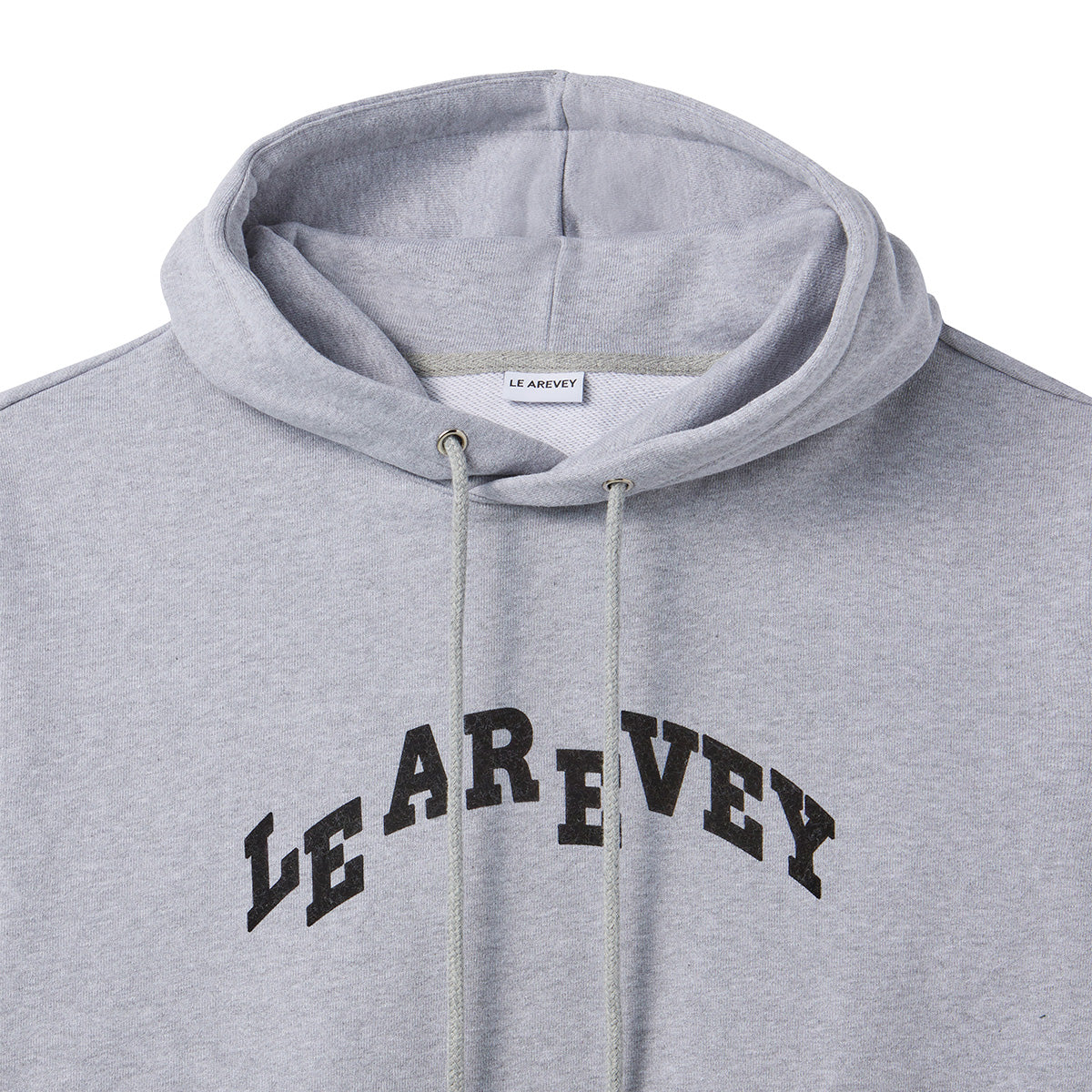 LE AREVEY ARCH LOGO HOODIE GRAY