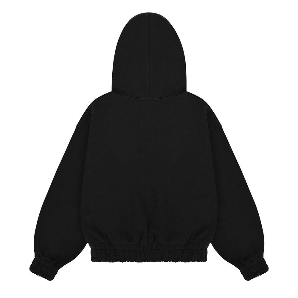 MM Logo Embroidery Hoodie in black