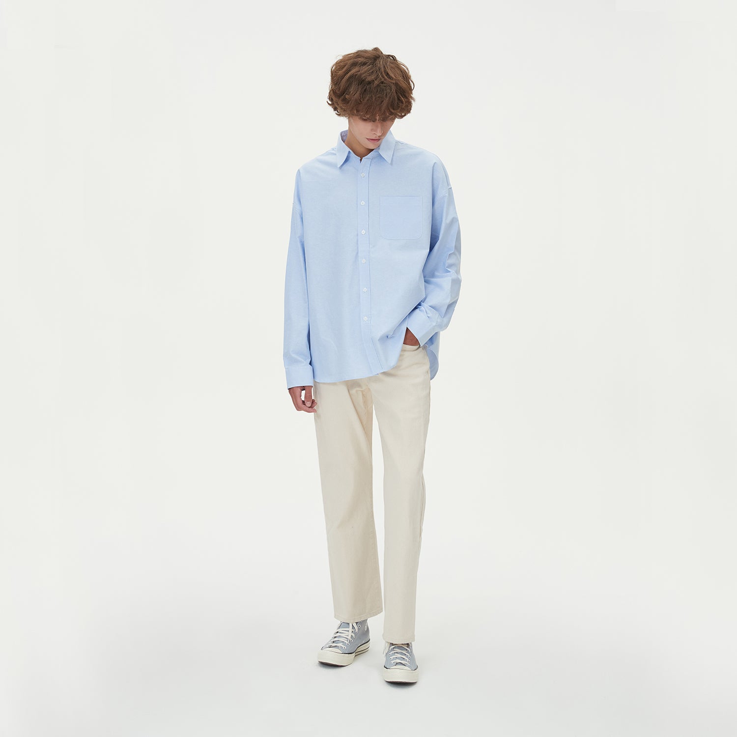 STANDARD OVER-FIT OXFORD SHIRTS_SKY BLUE