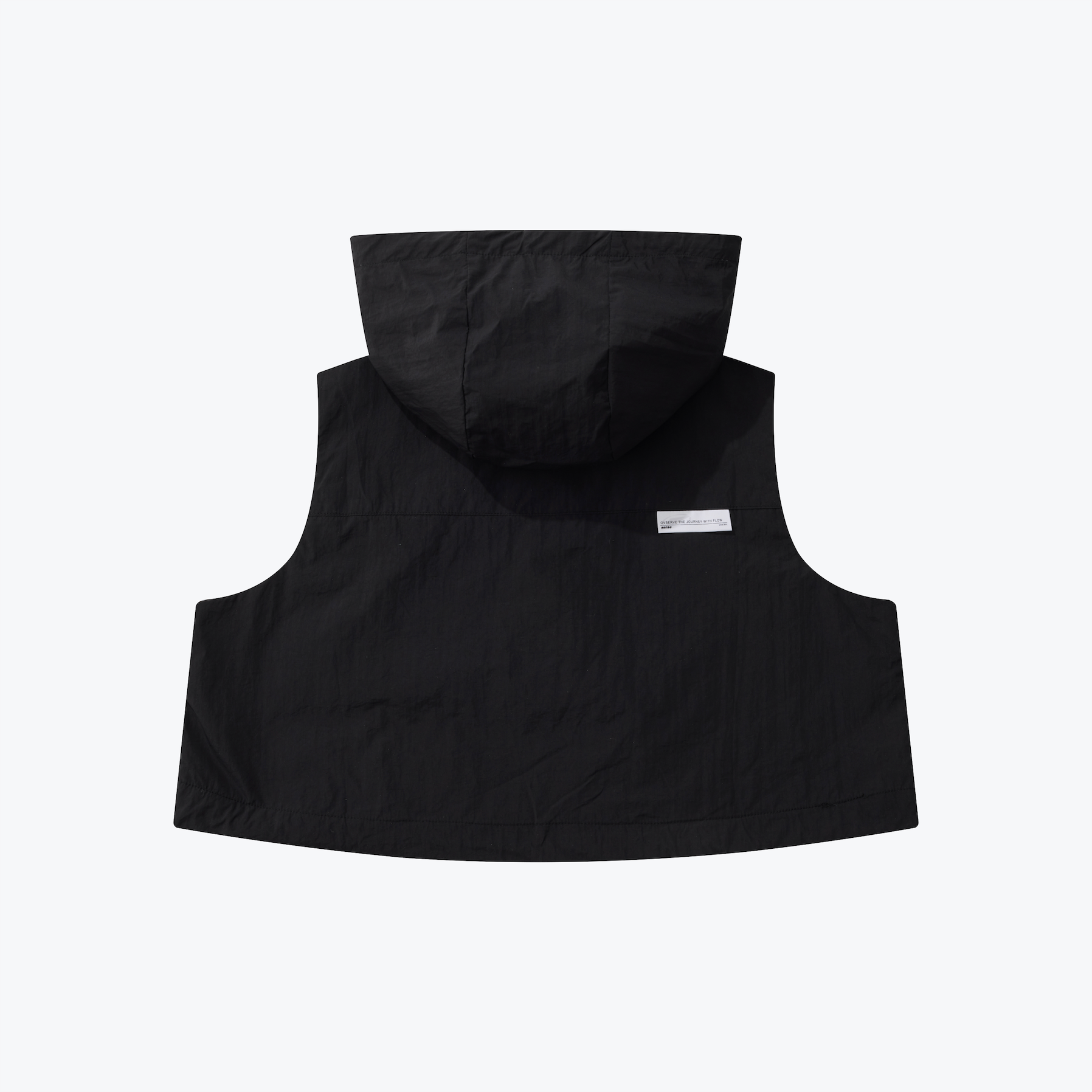 Diagonal Zipper Vest Black