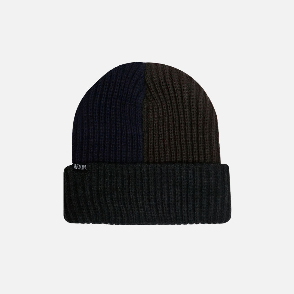 3POINT CUFF BEANIE (CHOCOLATE)