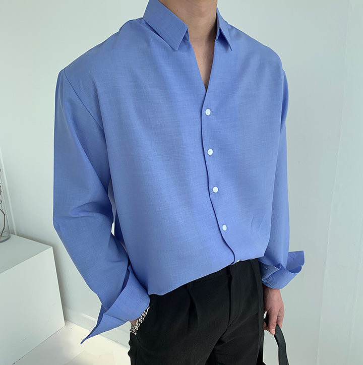 Men's Spring Summer Open Collar Shirt (8 colors)