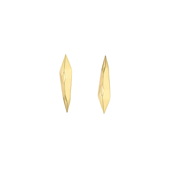 Geometry stone L earrings