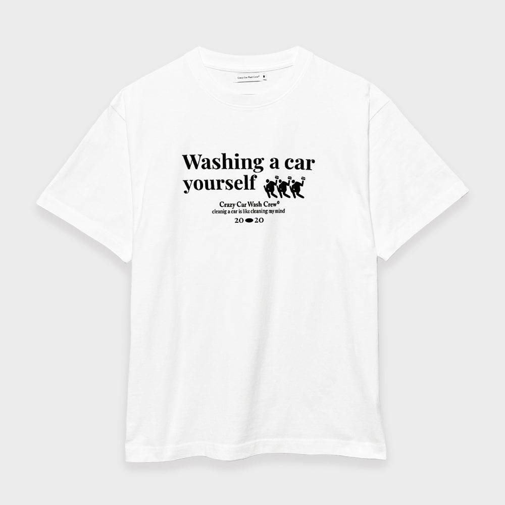 WASHING TYPO T-SHIRTS WHITE