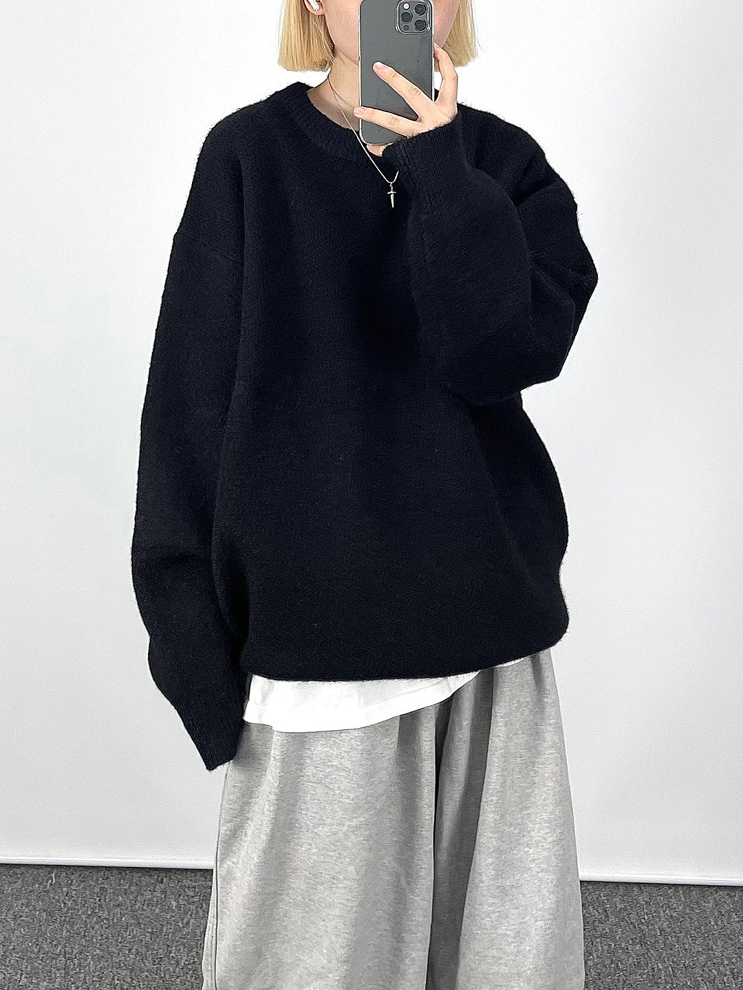 wool knit sweatshirt