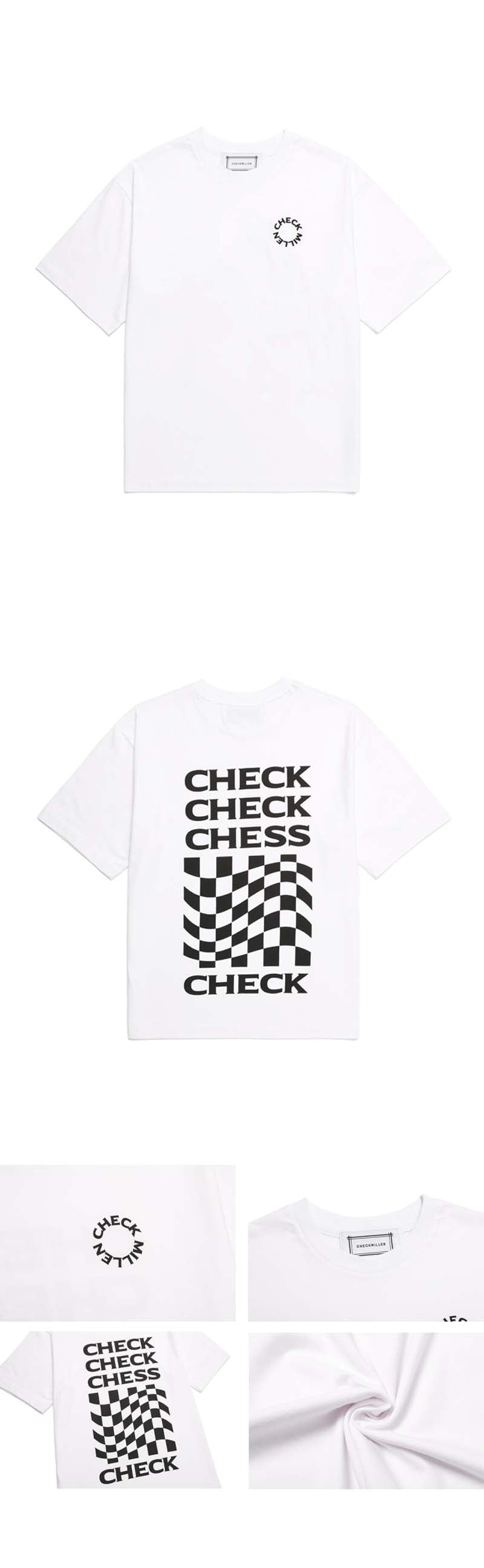 Chess Wave Checkerboard Half T-Shirt