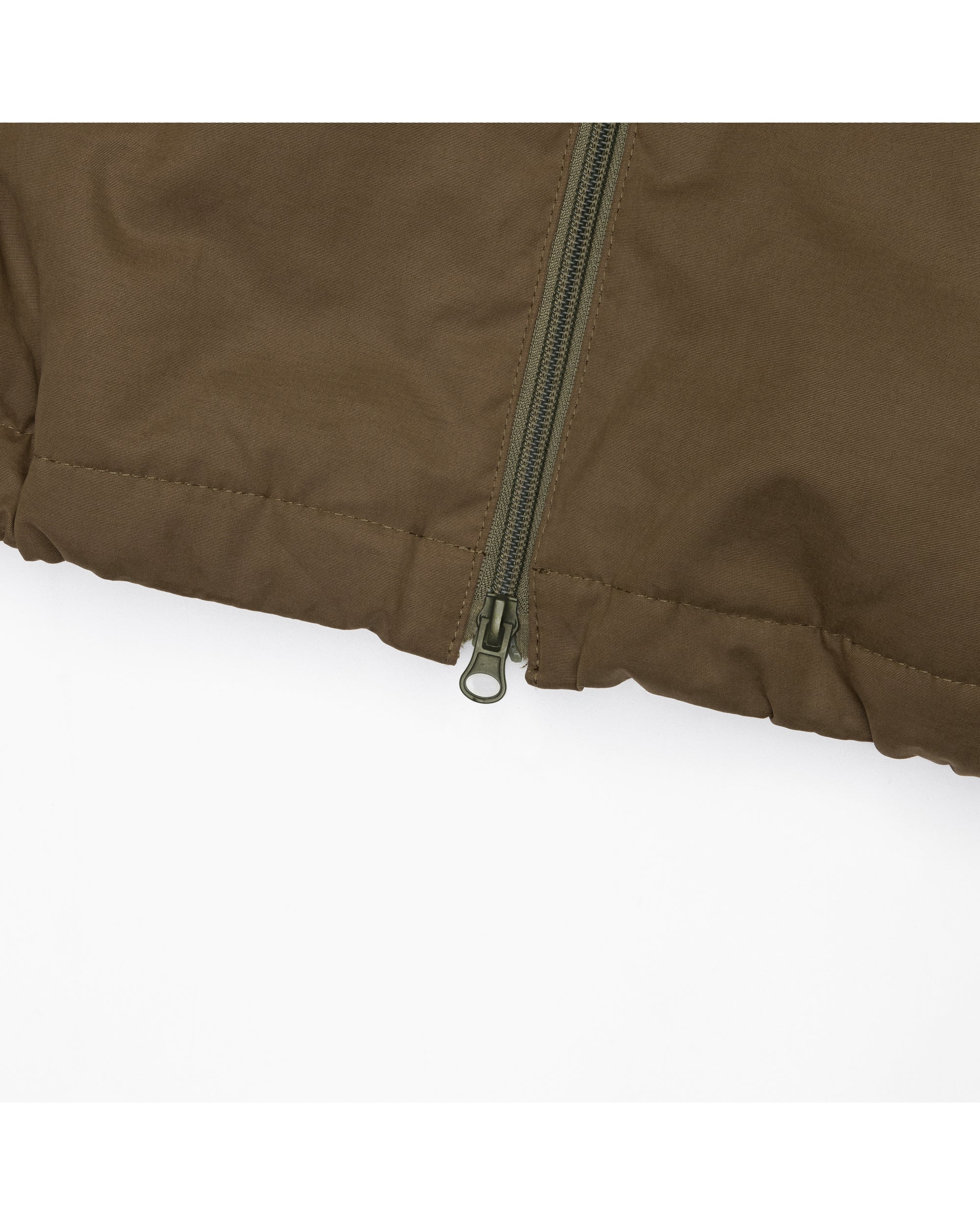 Paneled Puffer Jacket (Khaki)