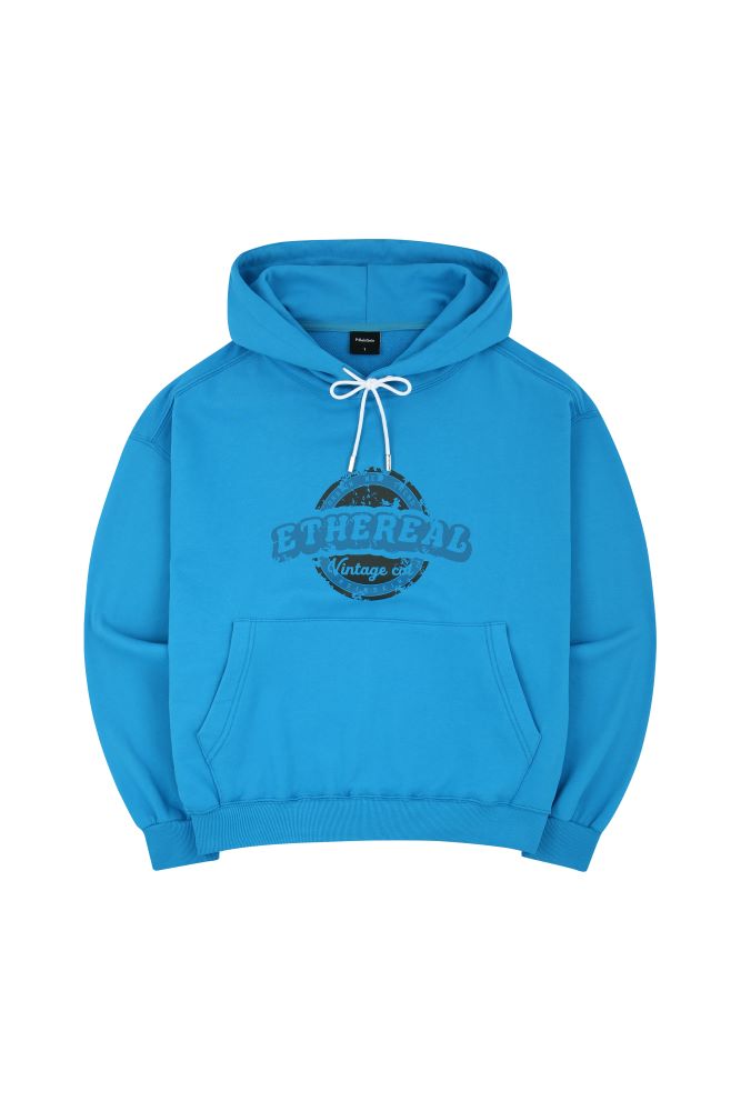 Blue vintage over-fit hoodie