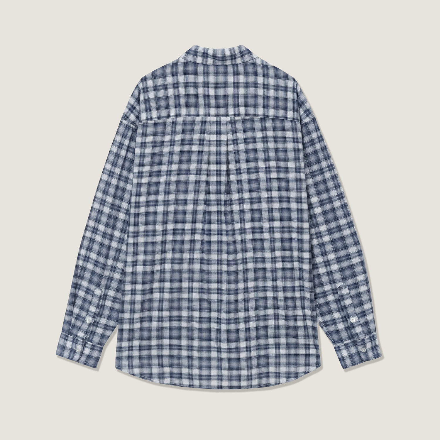 ONE POCKET CHECK SHIRTS (NAVY)