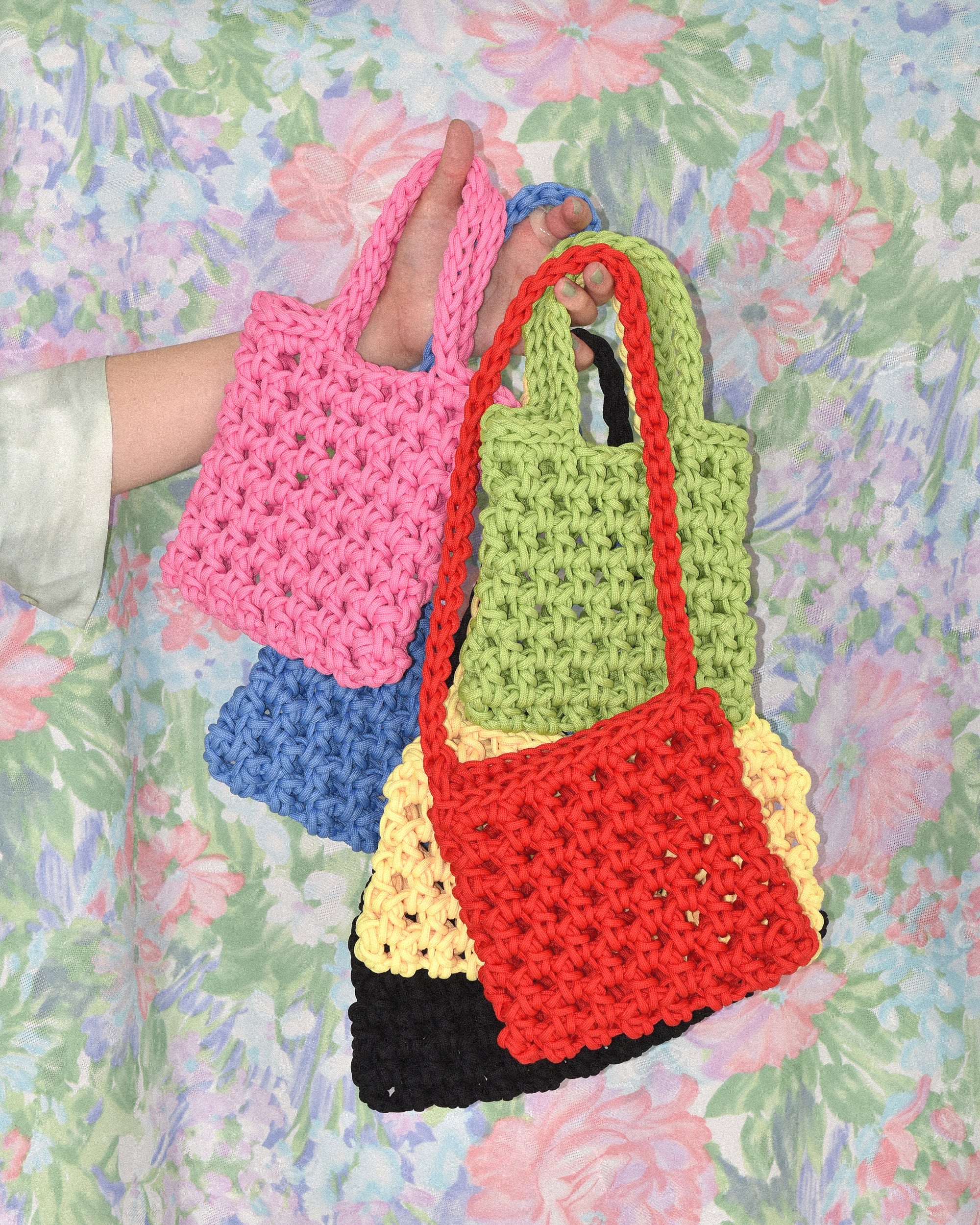 fruit net hobo bag (lemon)