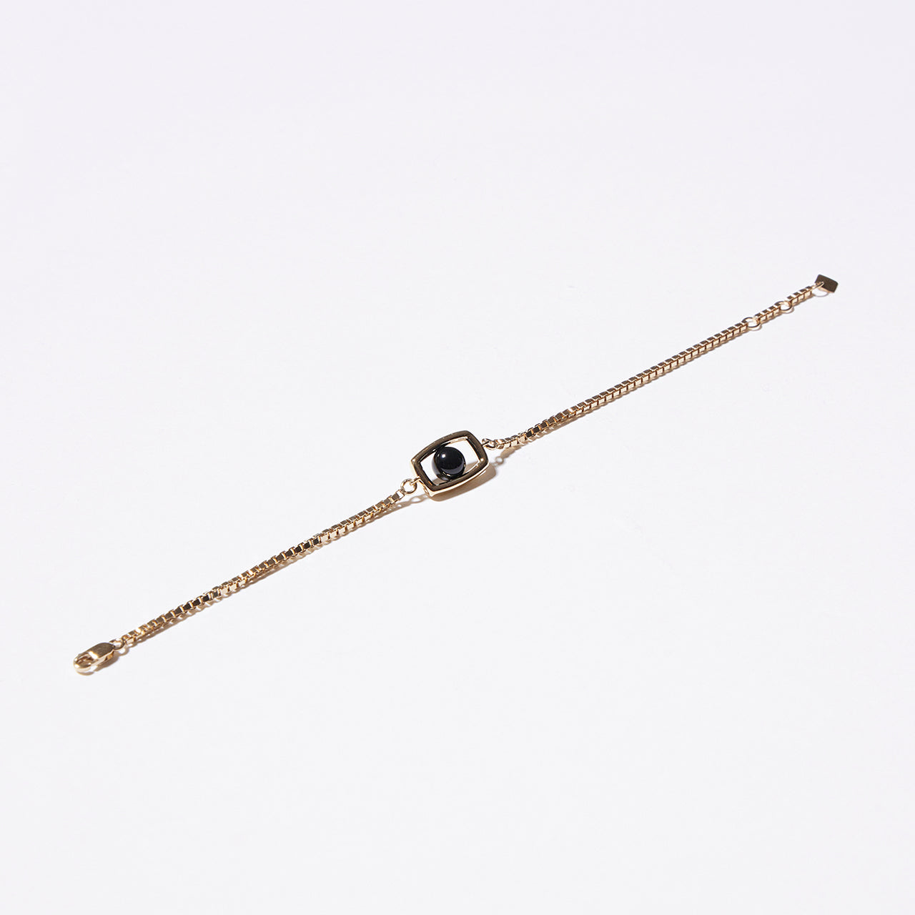 Rectangle UFO Onyx Bracelet (Gold)