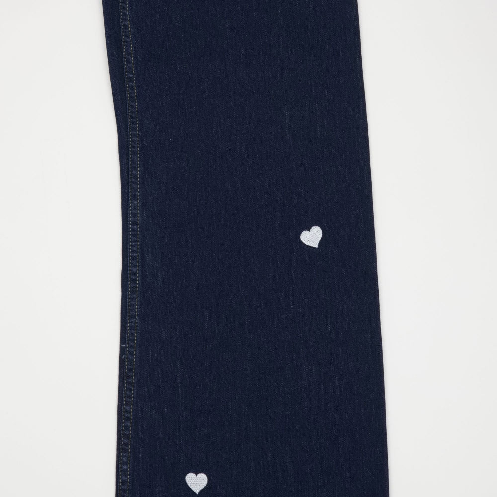 CLASS:y  SEONYOU, LAPILLUS HAEUN, STAYC J, JOYURI WORN WIDE FIT HEART SHAPE EMBROIDERY JEAN [6887]