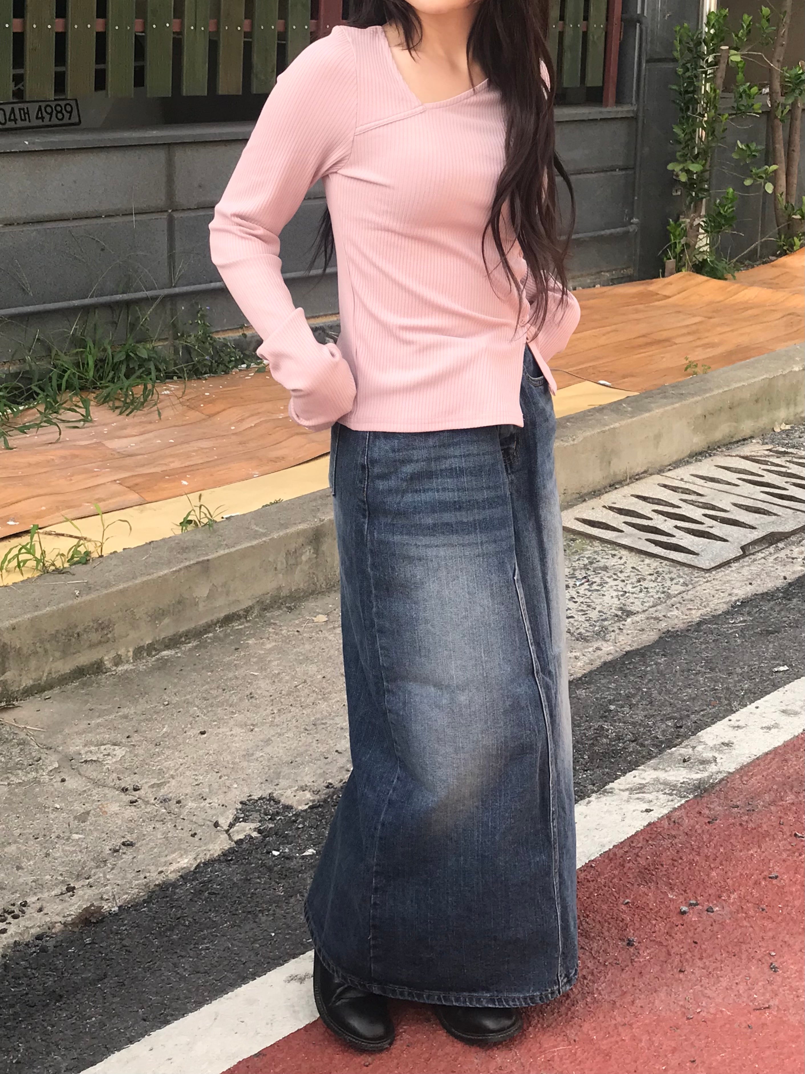 Walter denim long skirt