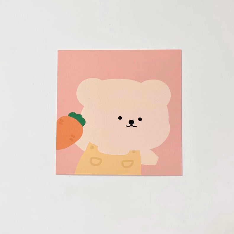 Carrot bear postcard