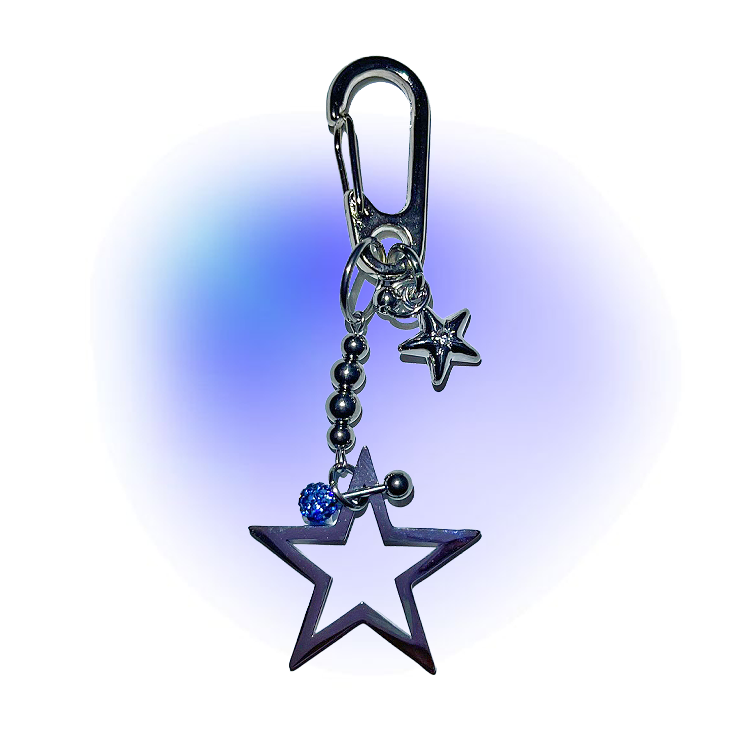 Pierced big star keychain