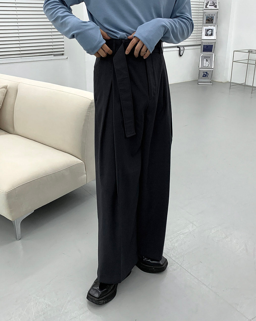 SK Twin Belt Wide Pants (3 colors)