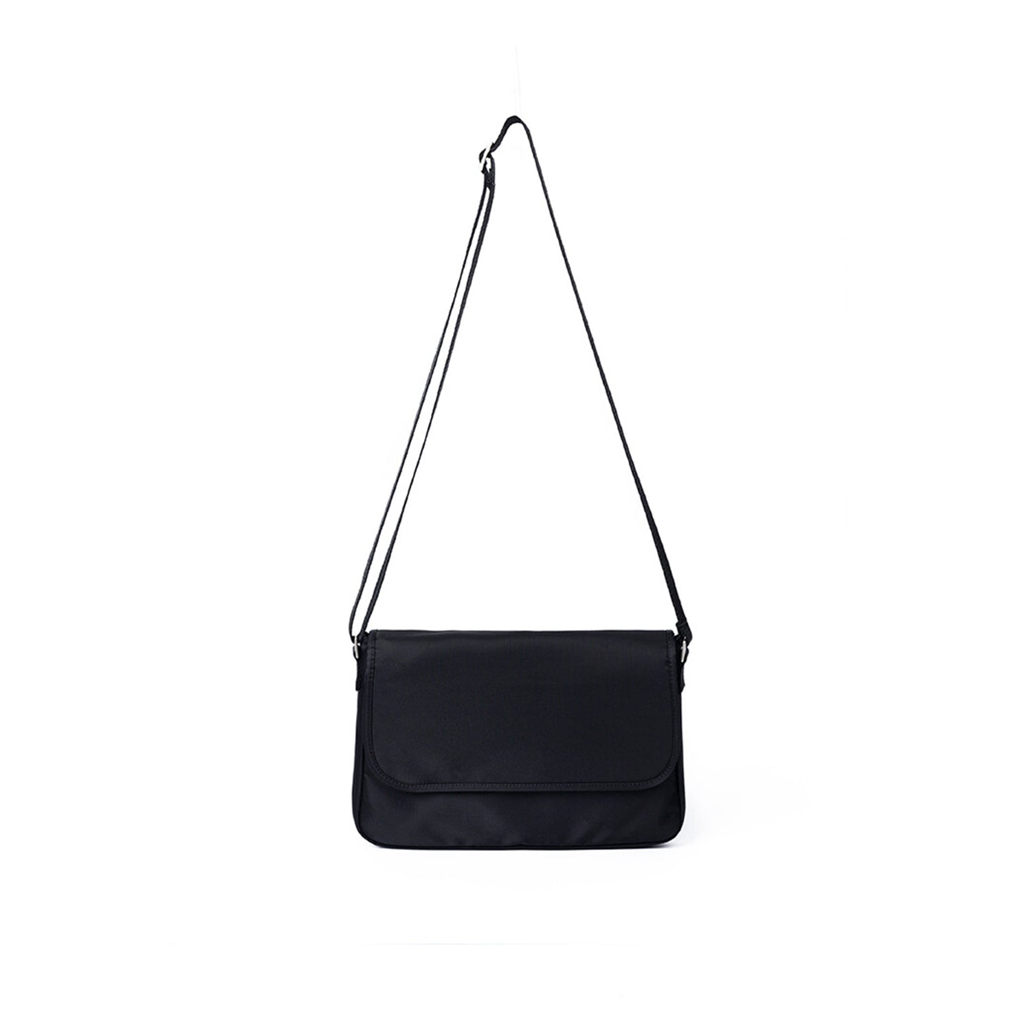 Flap Crossbody Bag (Black)