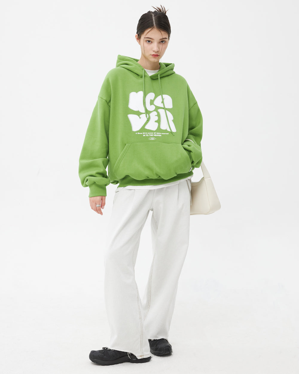 POINTAGE LOGO HOODIE-OLIVE GREEN