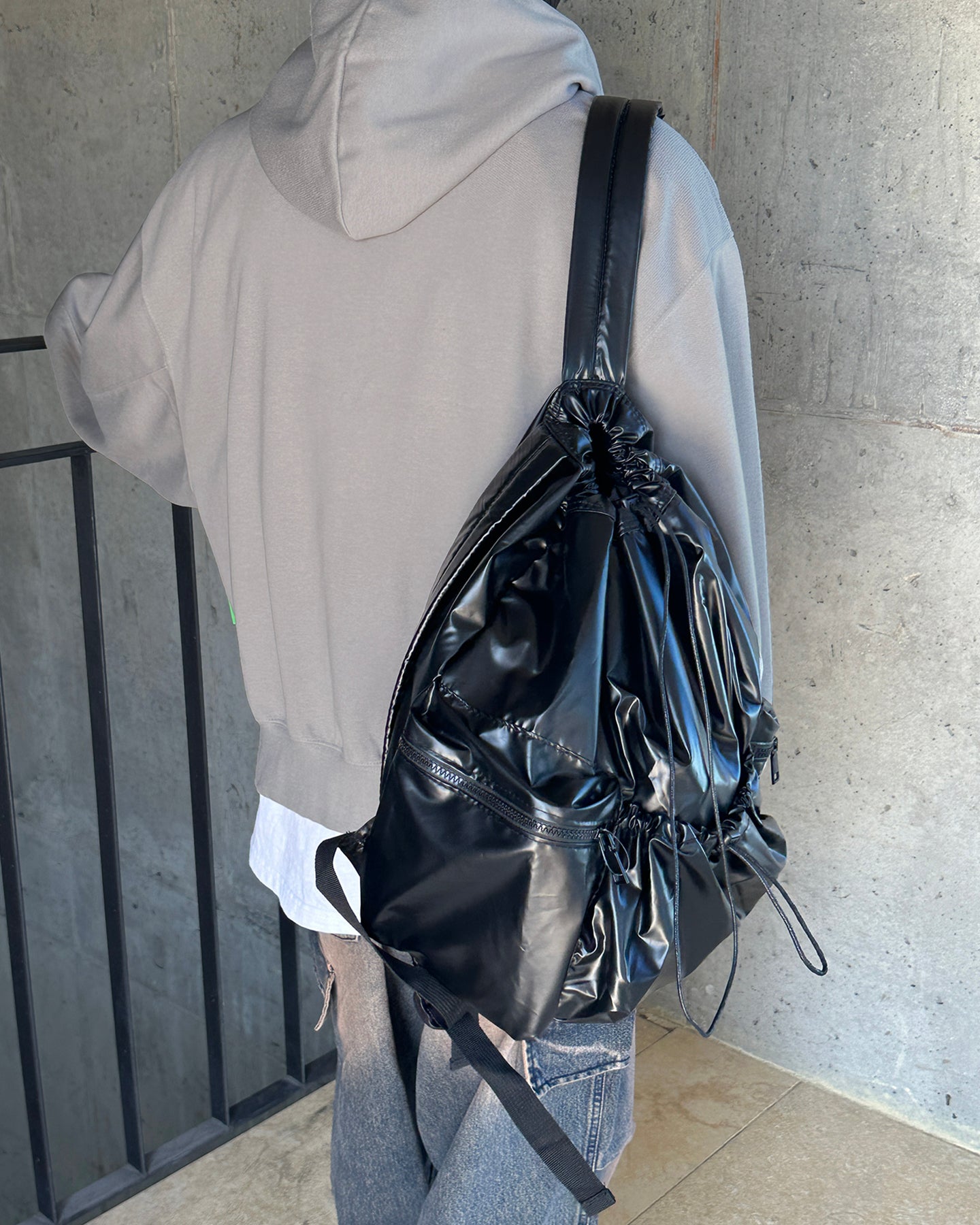 Glossy String Backpack