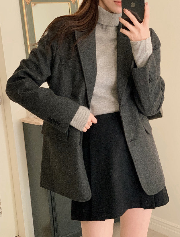 [SHOPPERMADE] Classic Wool Tailored Jacket (3color)