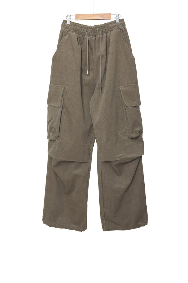 Golden Big Cargo Balloon Pants