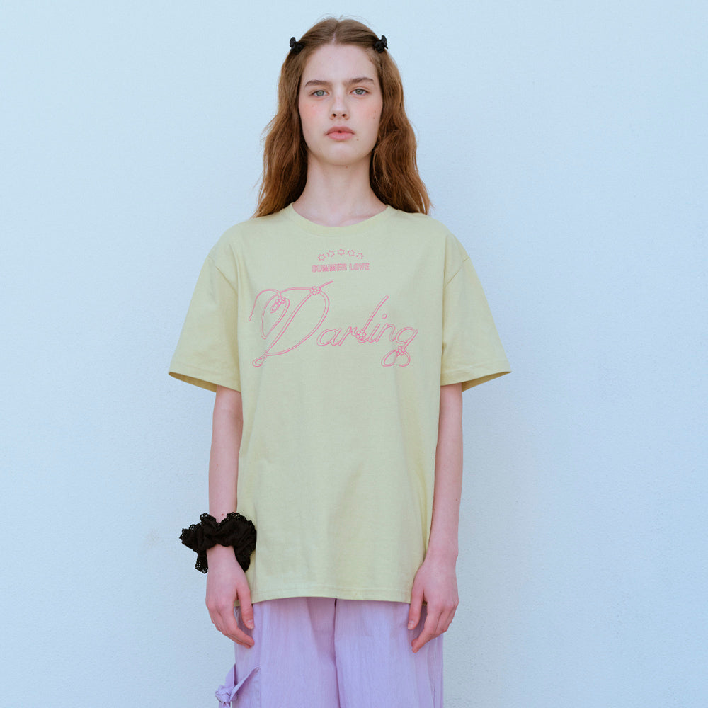  OVERSIZE DARLING TEE, YELLOW PEAR