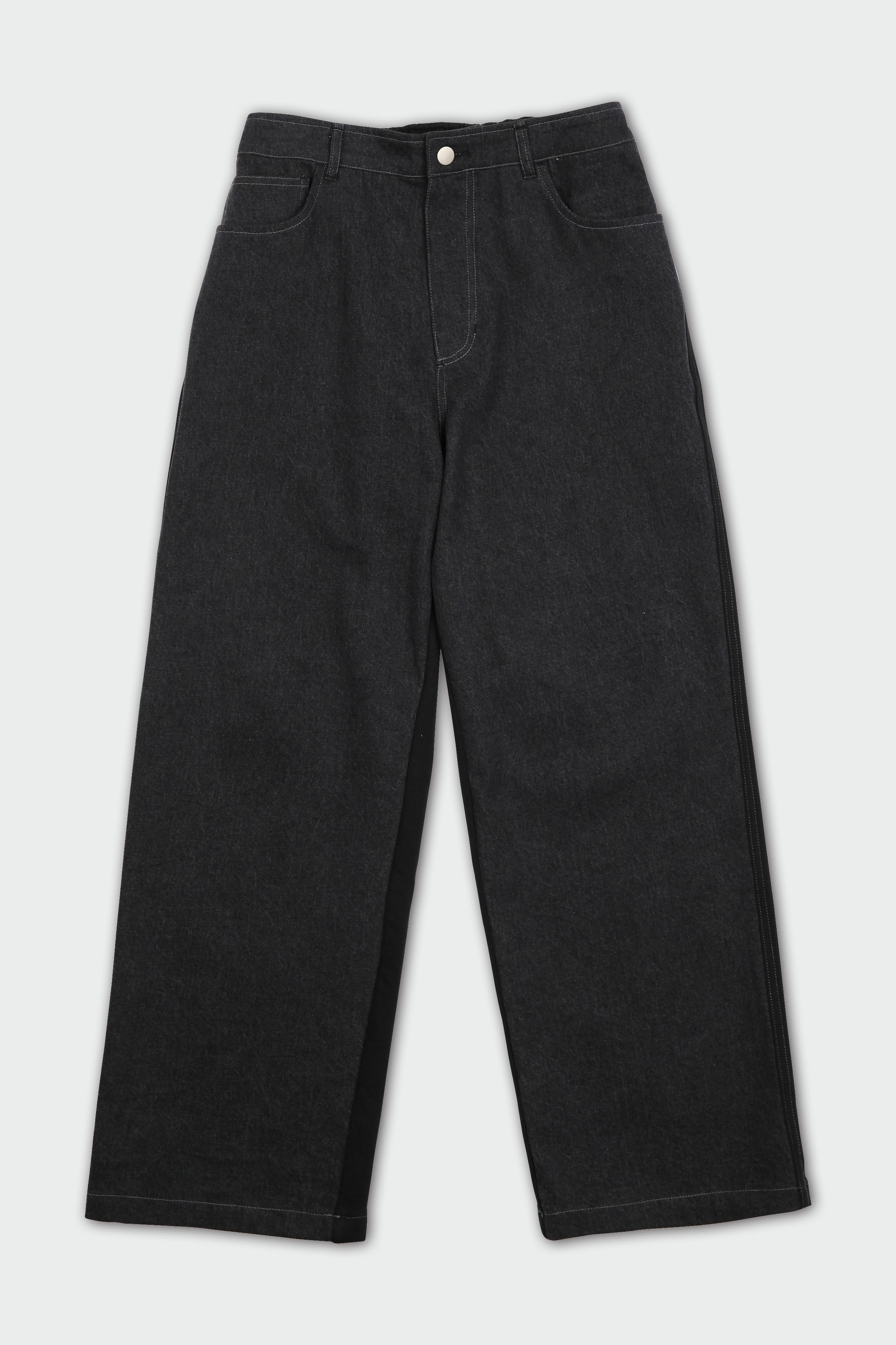 Spliced Denim pants (black)