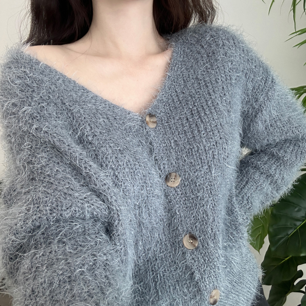 Mohair crop cardigan