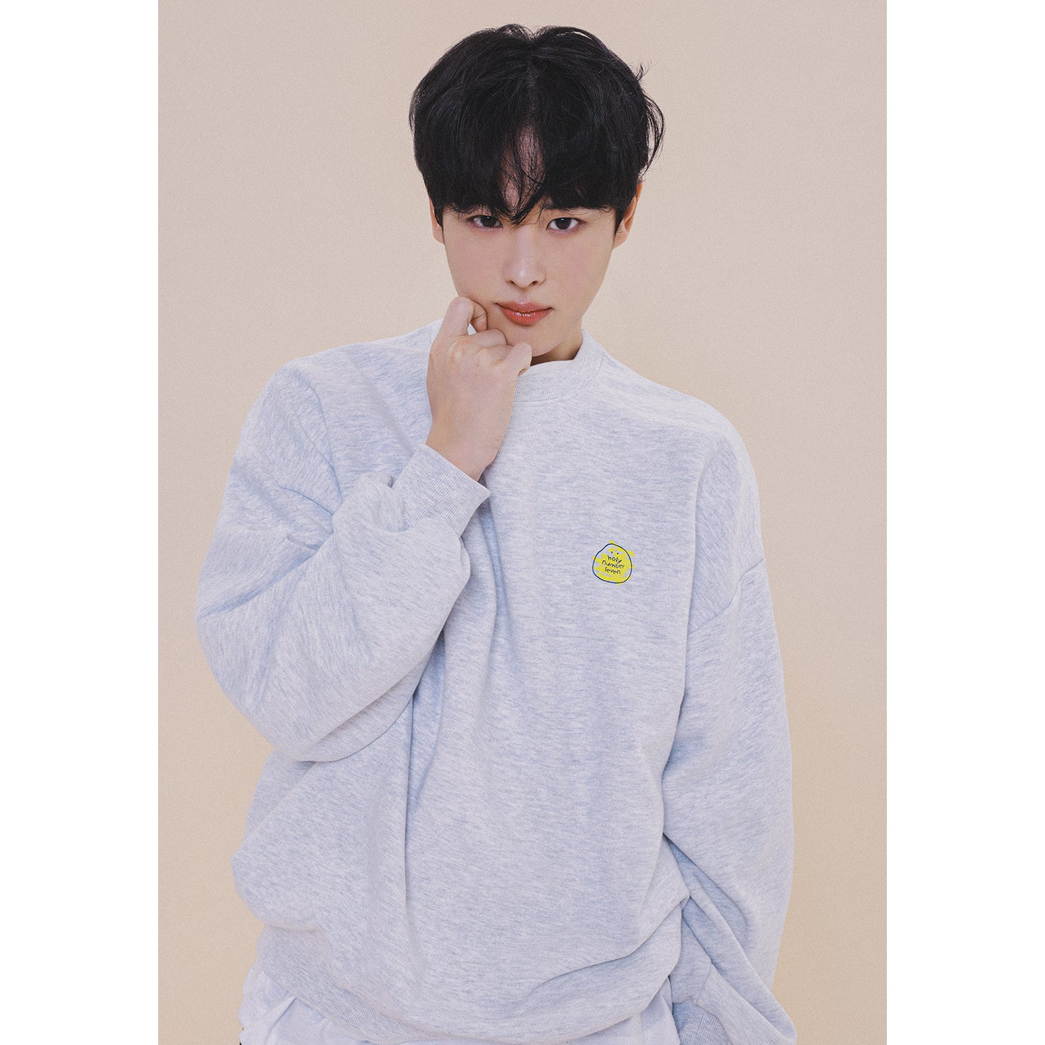 HOLYNUMBER7 X CHOI BYUNGCHAN BUCKET LIST GRAPHICS SWEAT SHIRT_GRAY