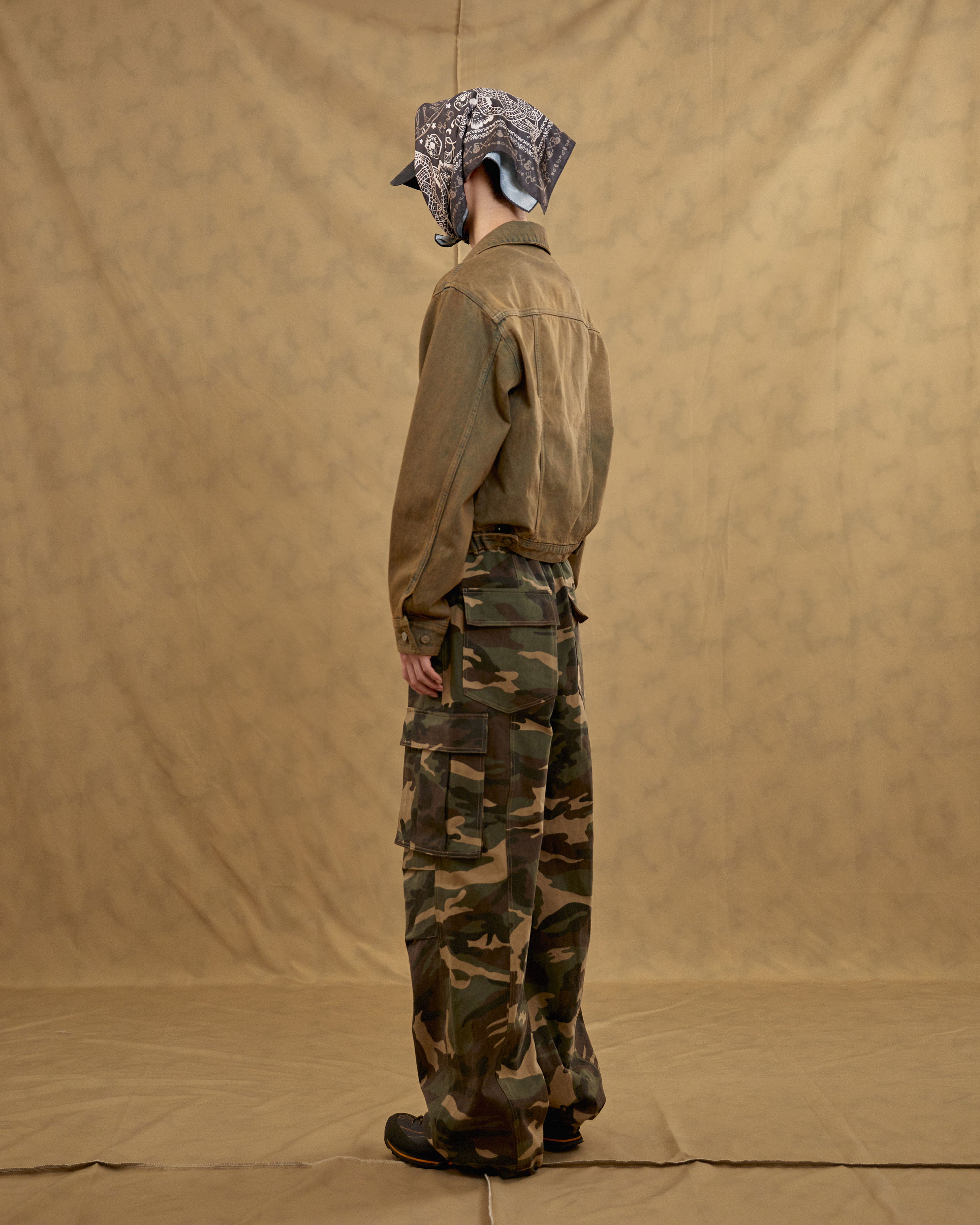 Camouflage Twill Cargo Pants (Desert Sand)