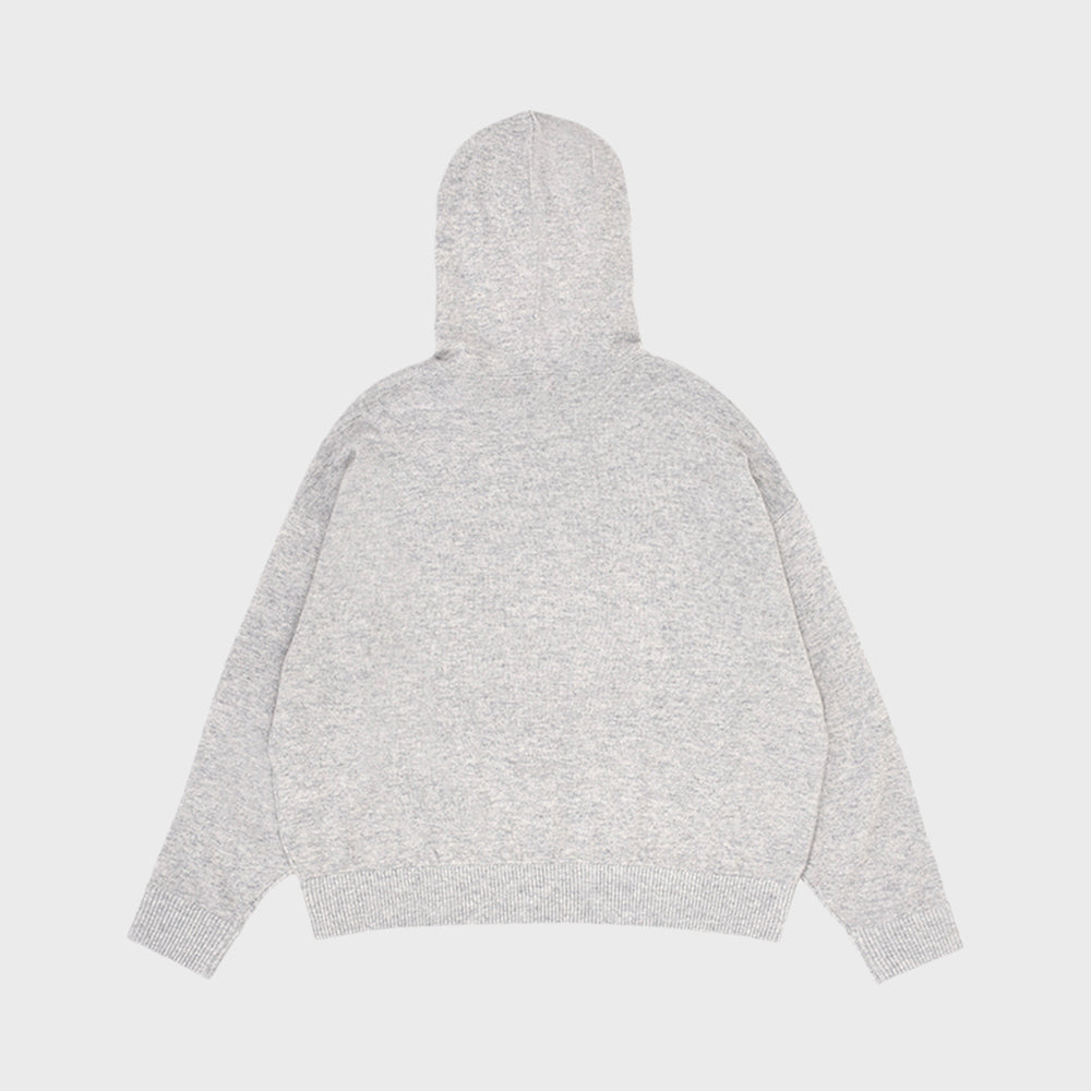 STRING HOODIE_MELANGE GREY