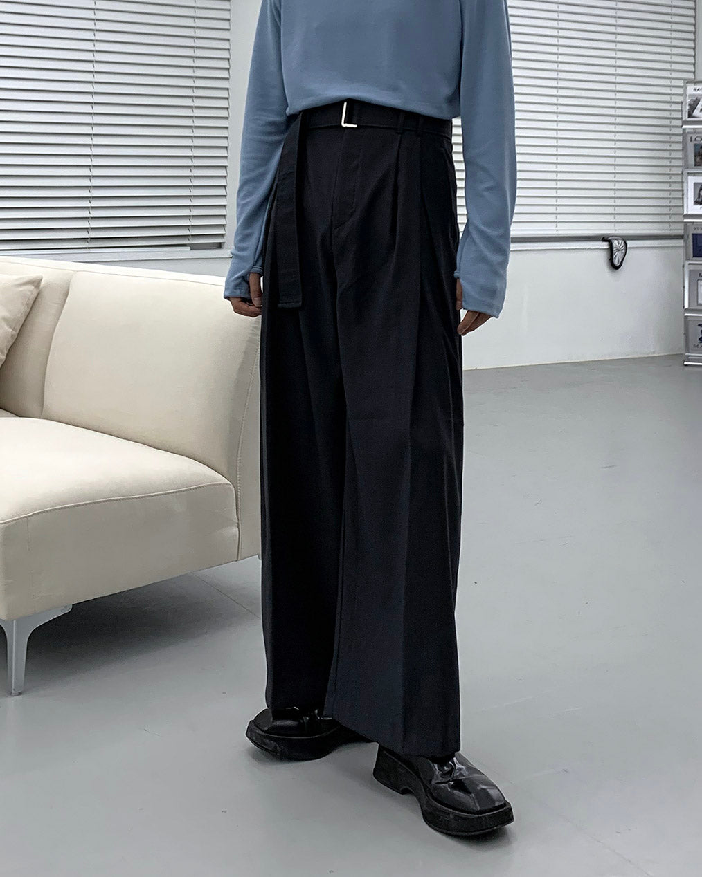 SK Twin Belt Wide Pants (3 colors)