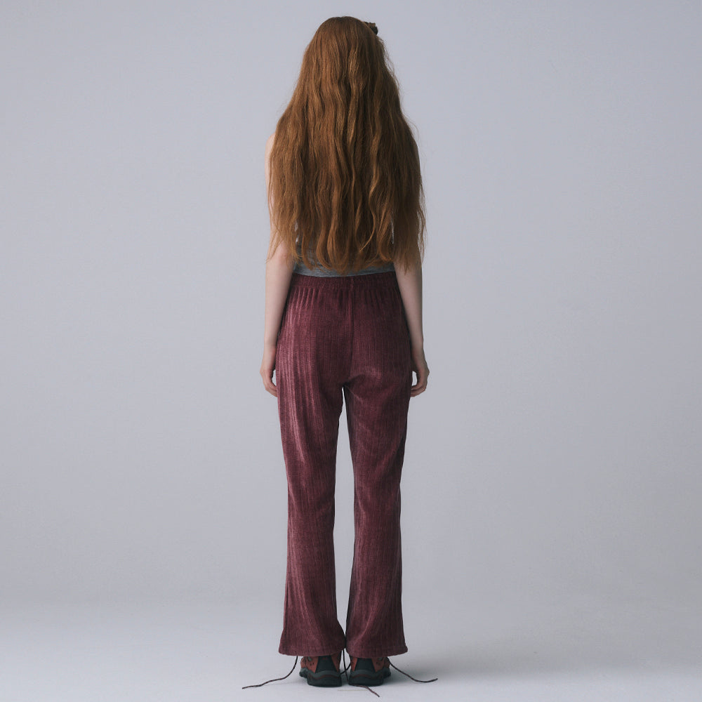 VELOUR BANDING PANTS, HAWTHORN ROSE