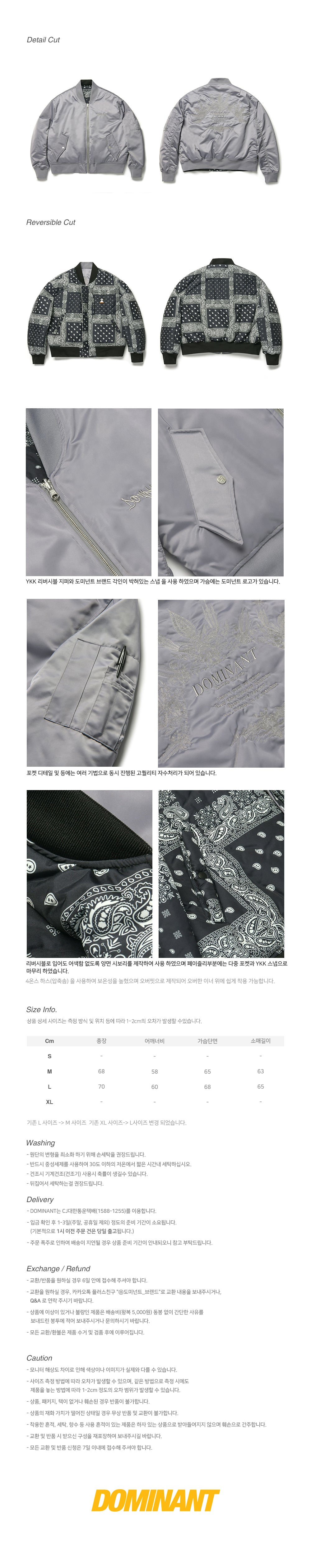 Paisley Reversible MA-1_Silver