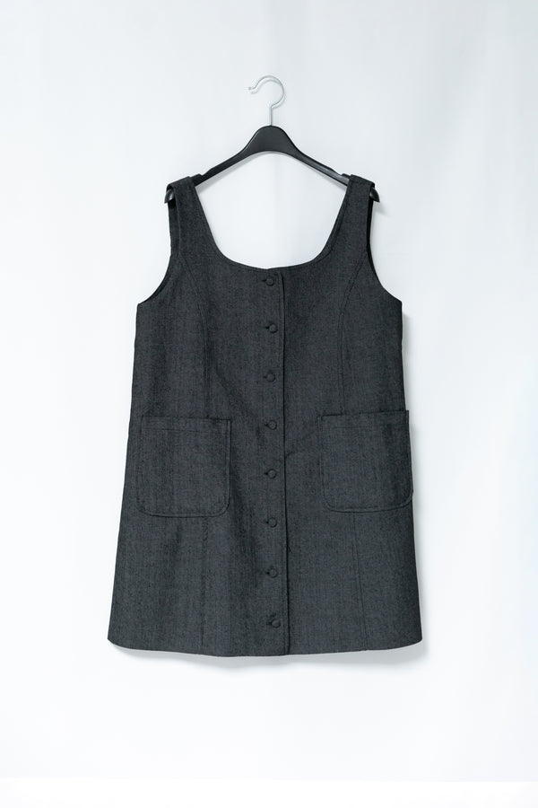 low denim sleeveless ops(2colors)