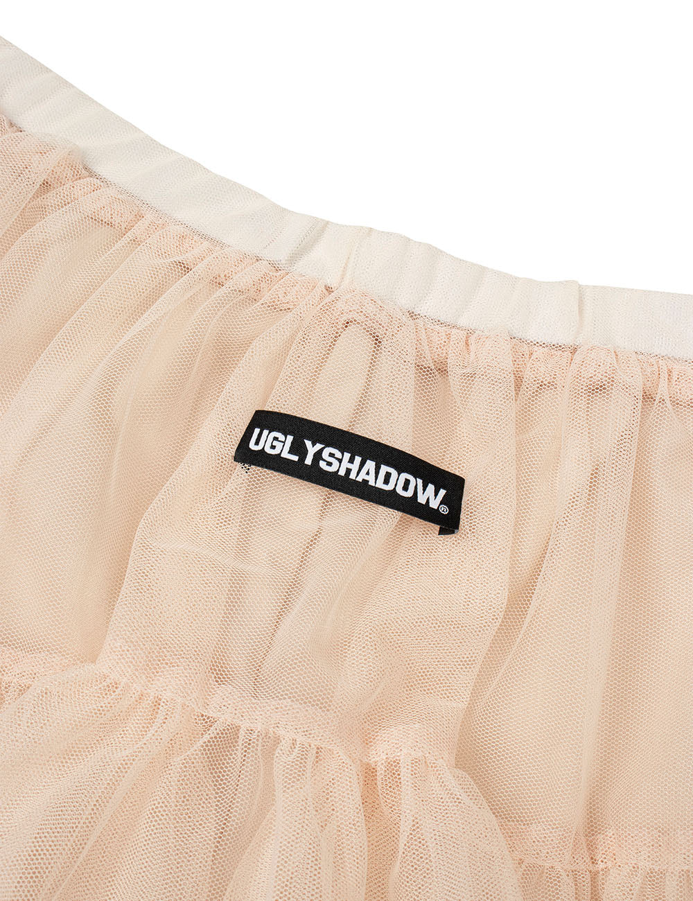 MESH FRILL CANCAN SKIRT(PEACH)