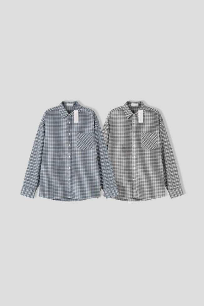 Maroon Check Shirt(2color)