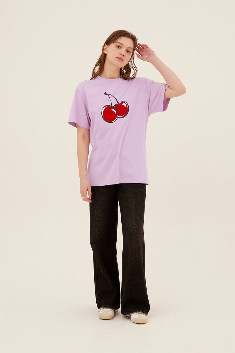 ビッグチェリー半袖Tシャツ／BIG CHERRY T-SHIRT JS