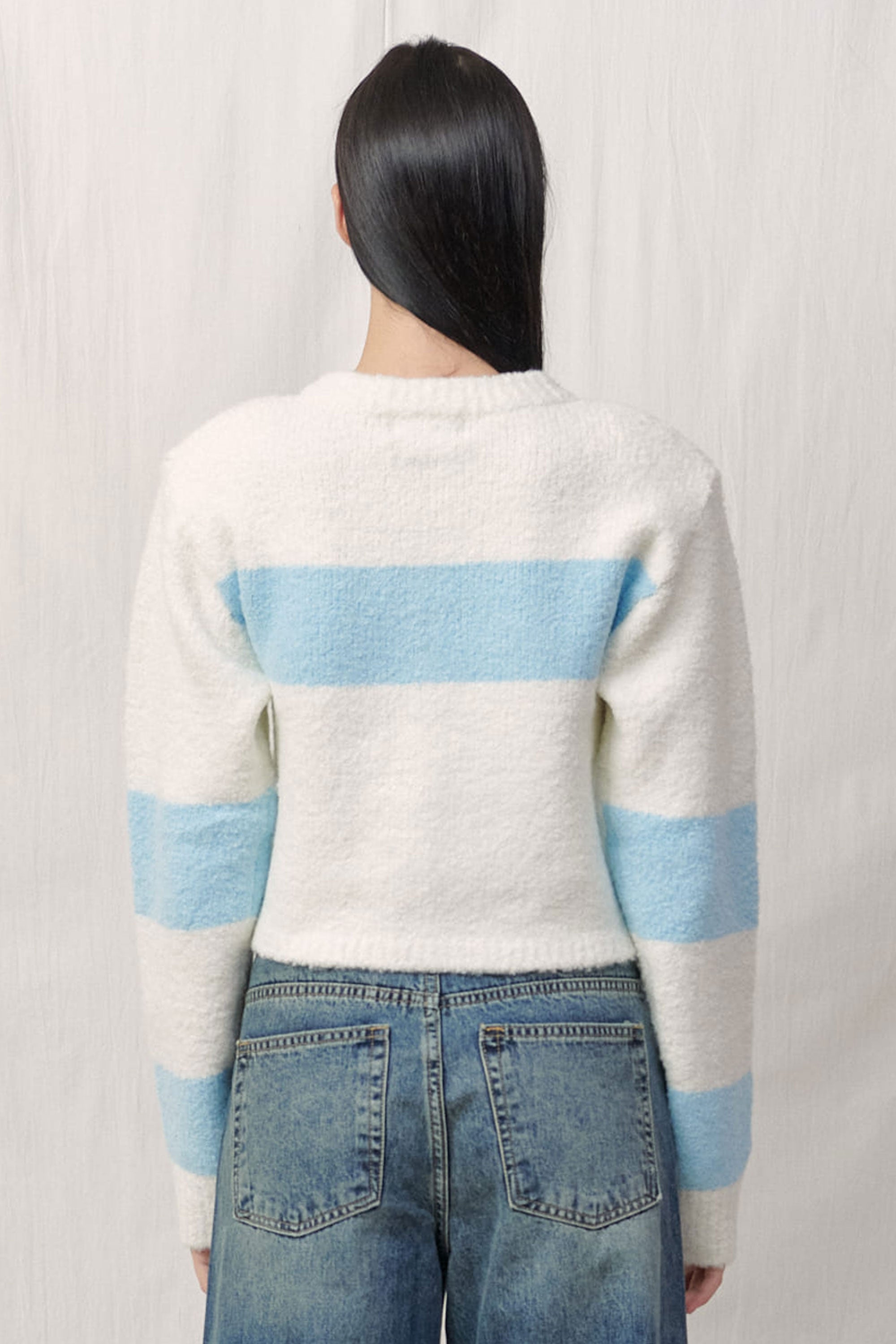 ALPACA BOOKLE KNIT CARDIGAN / IVORY