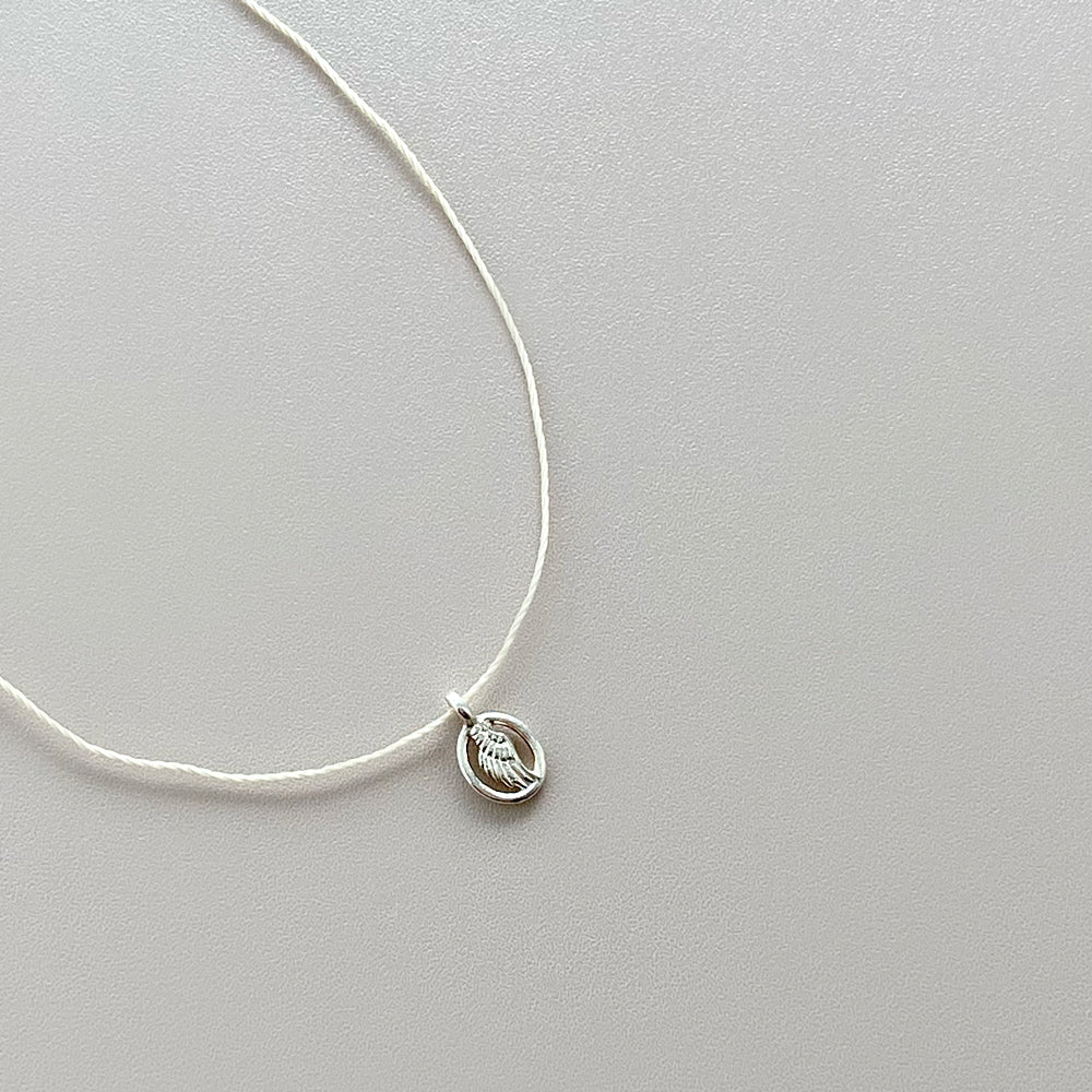 [CCNMADE] Rounded Silver Pendant Necklace (3color)