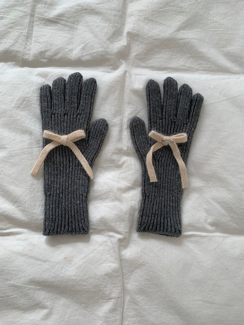 lovely ribbon gloves (4color)