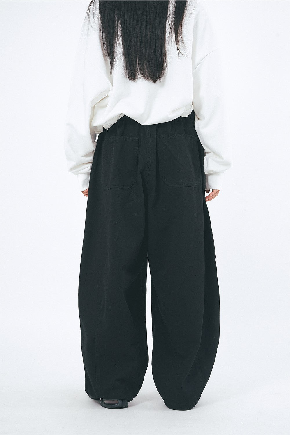 Butterfly balloon wide cotton pants