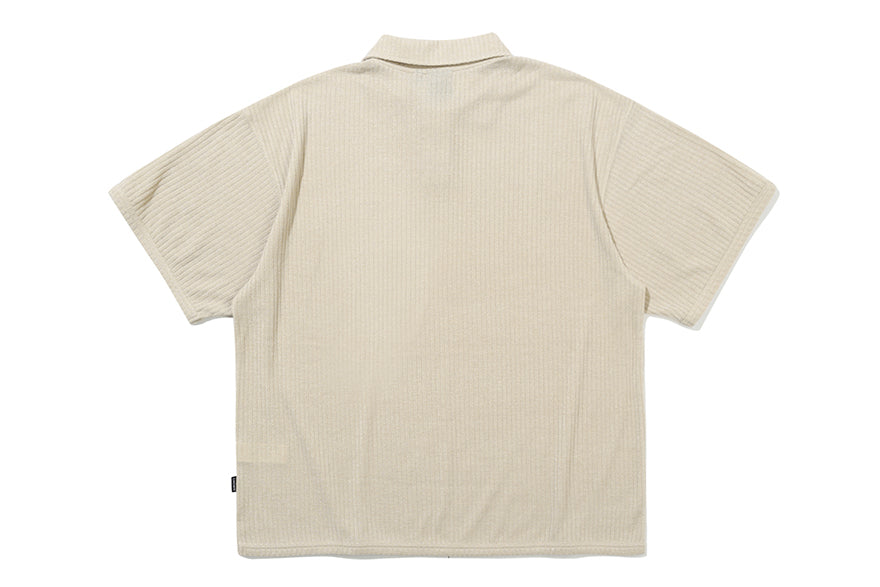 MINIMAL LOGO KNIT POLO_MELANGE OATMEAL