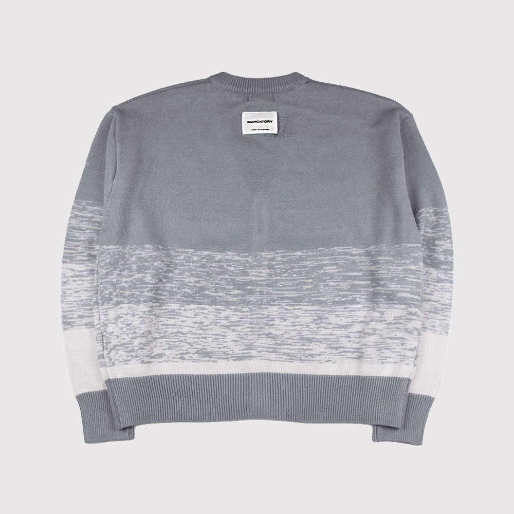 GRADATION KNIT CARDIGAN (GREY)