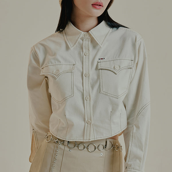 COTTON WESTERN CROP SHIRT