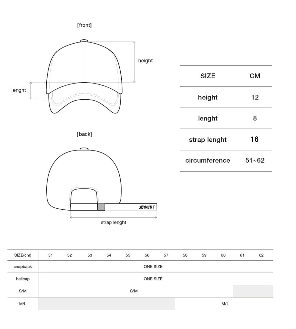 JOYMENT-BALL CAP CORDUROY LOGO J