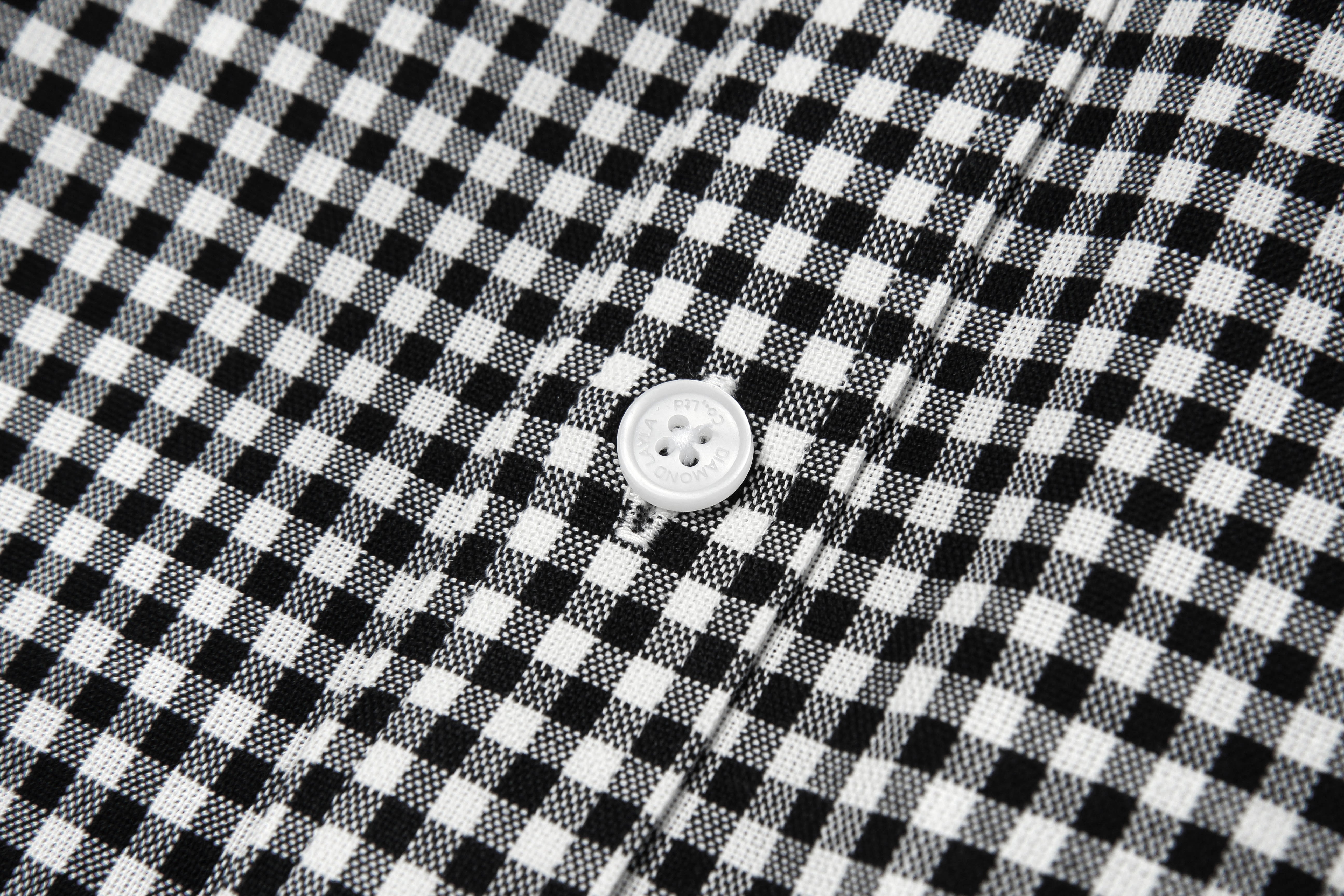 Gingham Check shirt S101 Black